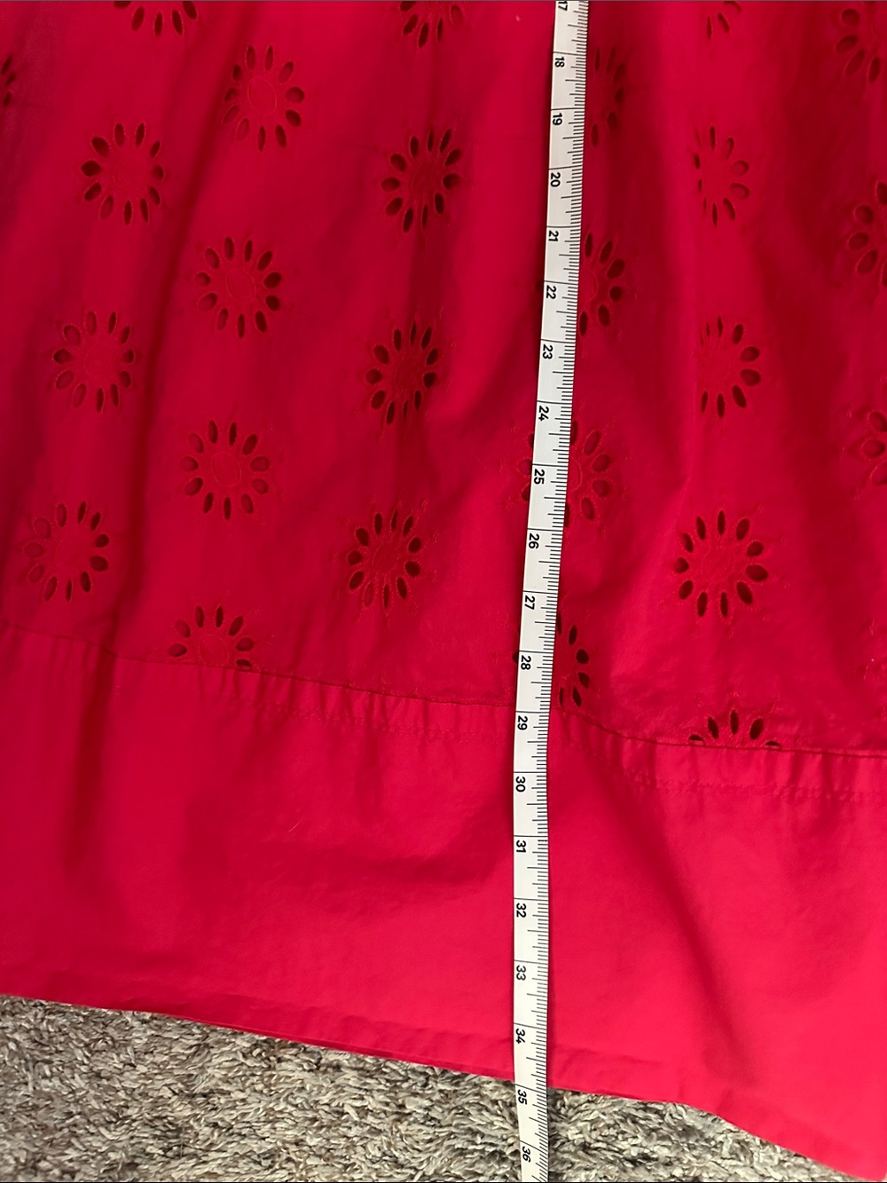 J. Crew Eyelet Midi Skirt - Hot Pink - Picture 6 of 8